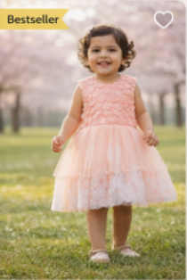 Classic Peach Layered Frock