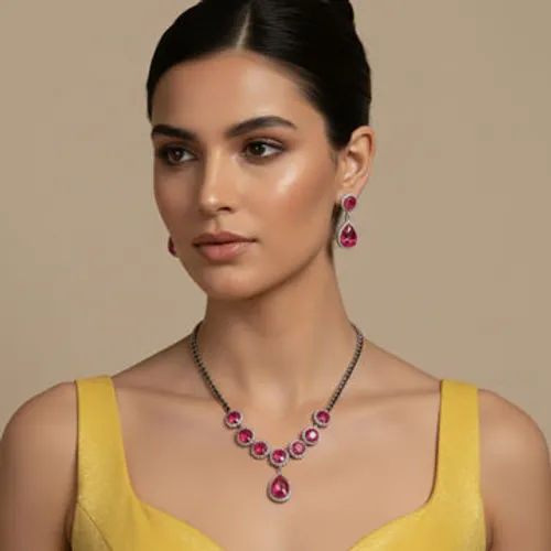 Glamour Drop Necklace Set Glitterati Collection Necklace Sets Blingvine 416275 360x