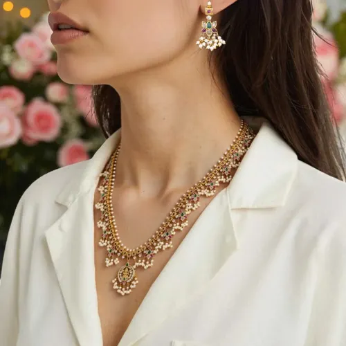 MulticolorSylvaraAntiqueJewellerySet NewArrival