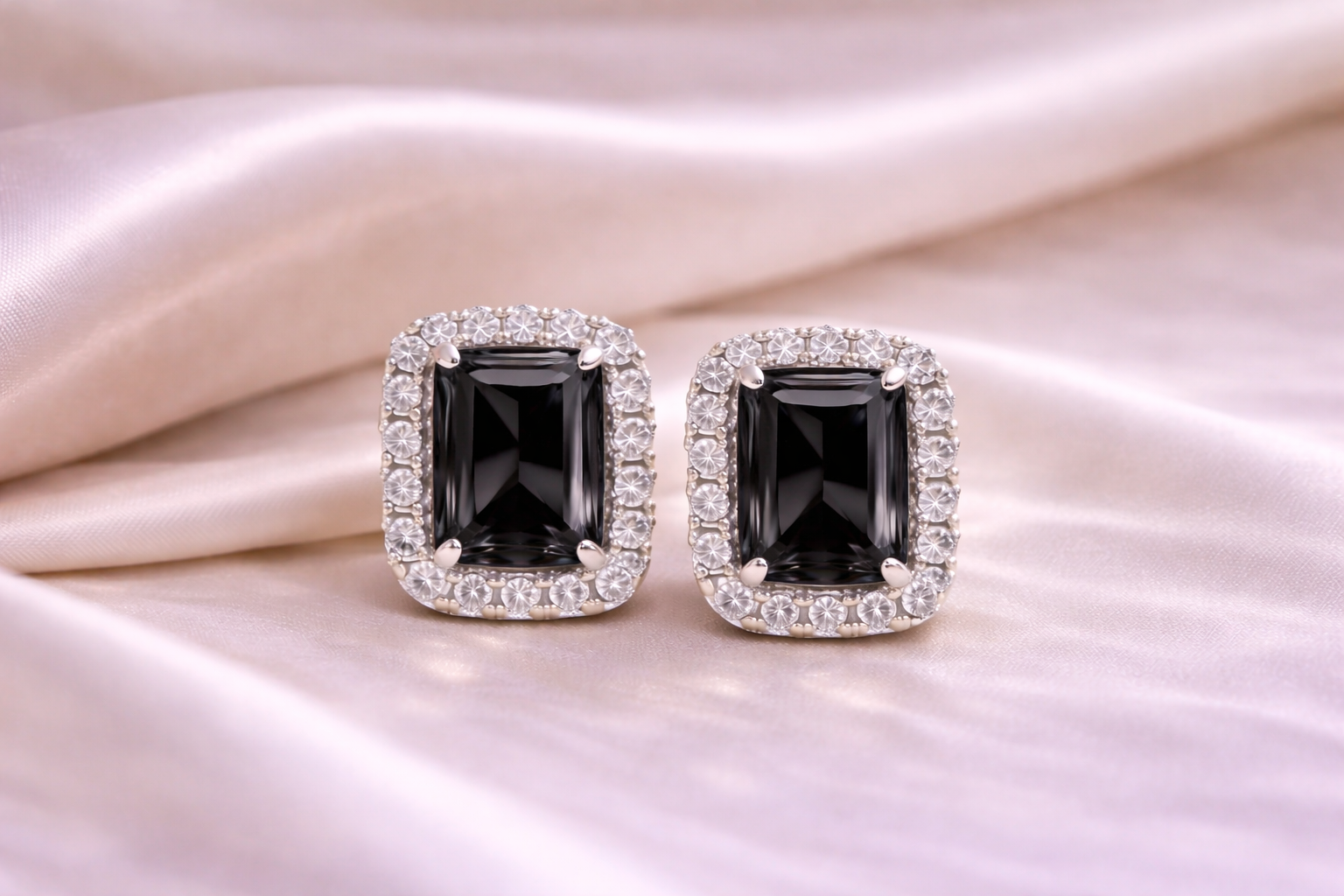 Avnee's Rectangular Artificial Stone Stud Earrings thumbnail